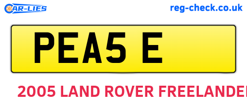 PEA5E are the vehicle registration plates.
