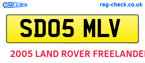 SD05MLV are the vehicle registration plates.