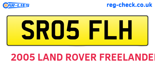 SR05FLH are the vehicle registration plates.