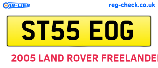 ST55EOG are the vehicle registration plates.