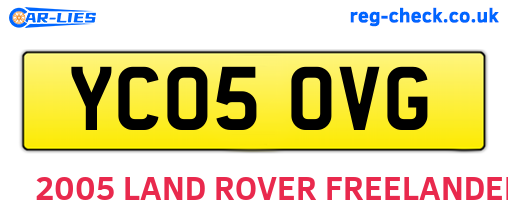 YC05OVG are the vehicle registration plates.