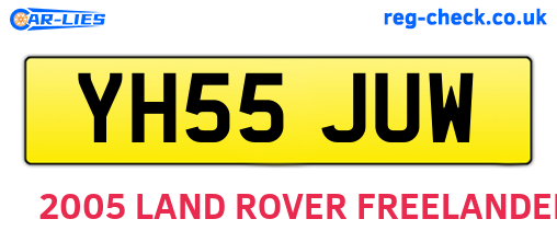 YH55JUW are the vehicle registration plates.