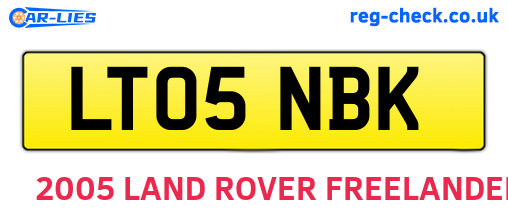LT05NBK are the vehicle registration plates.