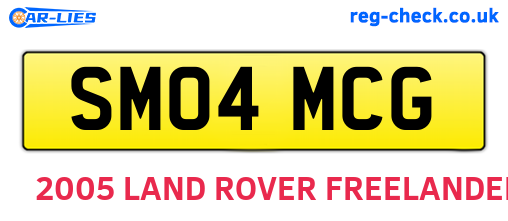 SM04MCG are the vehicle registration plates.