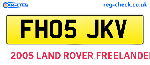 FH05JKV are the vehicle registration plates.