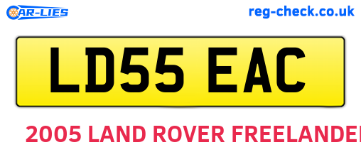 LD55EAC are the vehicle registration plates.