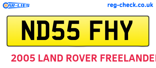 ND55FHY are the vehicle registration plates.