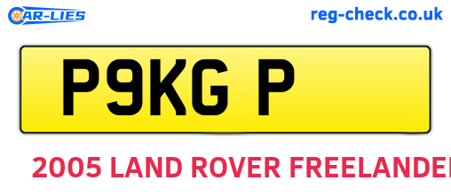 P9KGP are the vehicle registration plates.