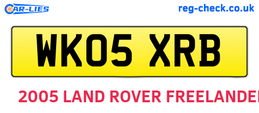 WK05XRB are the vehicle registration plates.