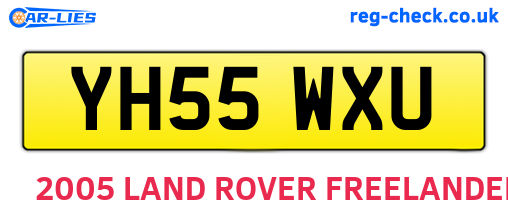 YH55WXU are the vehicle registration plates.
