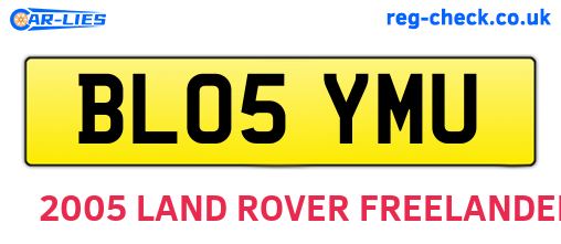 BL05YMU are the vehicle registration plates.