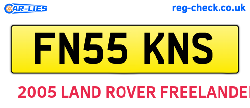 FN55KNS are the vehicle registration plates.