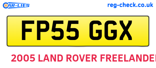FP55GGX are the vehicle registration plates.