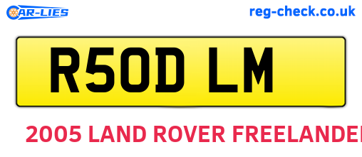 R50DLM are the vehicle registration plates.