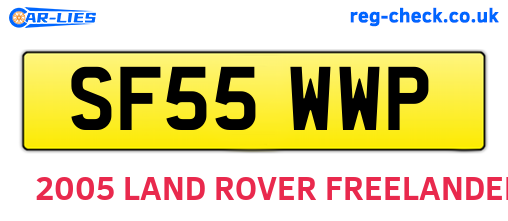 SF55WWP are the vehicle registration plates.