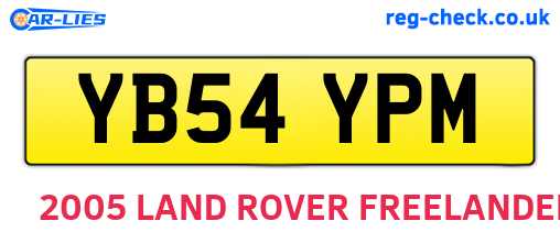 YB54YPM are the vehicle registration plates.