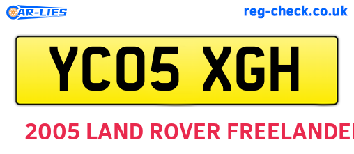 YC05XGH are the vehicle registration plates.