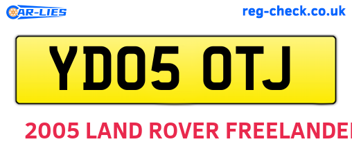 YD05OTJ are the vehicle registration plates.