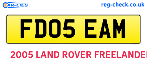 FD05EAM are the vehicle registration plates.