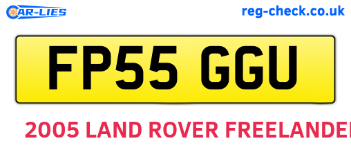 FP55GGU are the vehicle registration plates.