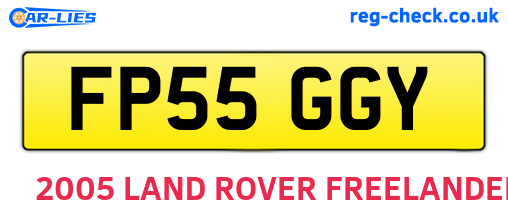 FP55GGY are the vehicle registration plates.