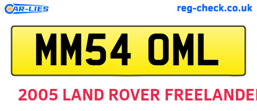 MM54OML are the vehicle registration plates.