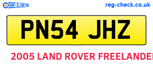 PN54JHZ are the vehicle registration plates.