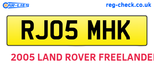 RJ05MHK are the vehicle registration plates.