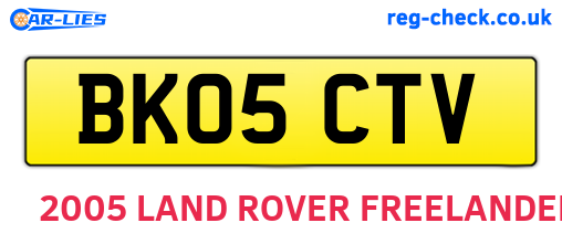 BK05CTV are the vehicle registration plates.