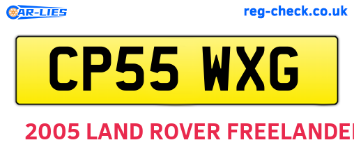 CP55WXG are the vehicle registration plates.