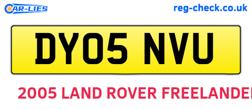DY05NVU are the vehicle registration plates.