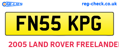 FN55KPG are the vehicle registration plates.