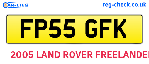 FP55GFK are the vehicle registration plates.