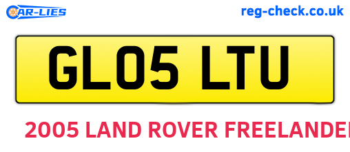 GL05LTU are the vehicle registration plates.
