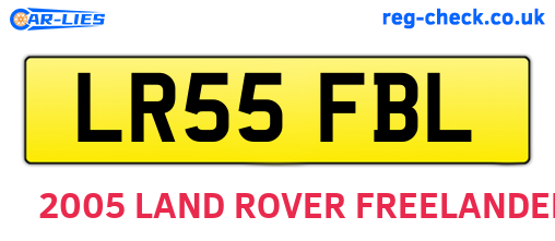 LR55FBL are the vehicle registration plates.