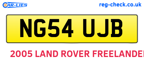 NG54UJB are the vehicle registration plates.