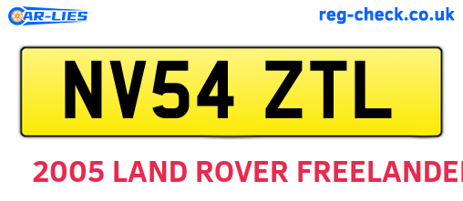NV54ZTL are the vehicle registration plates.