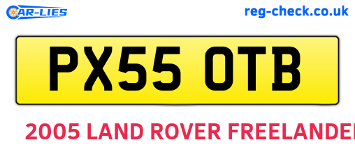 PX55OTB are the vehicle registration plates.