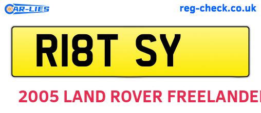 R18TSY are the vehicle registration plates.