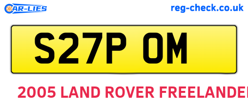 S27POM are the vehicle registration plates.