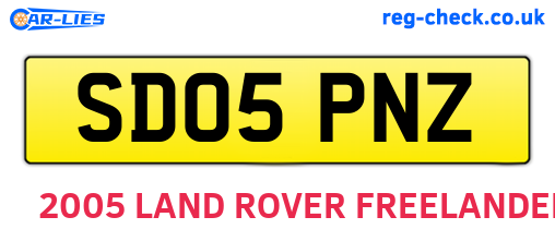 SD05PNZ are the vehicle registration plates.