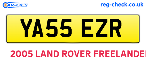 YA55EZR are the vehicle registration plates.