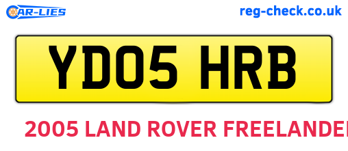YD05HRB are the vehicle registration plates.