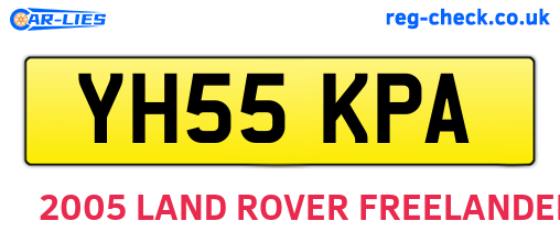 YH55KPA are the vehicle registration plates.