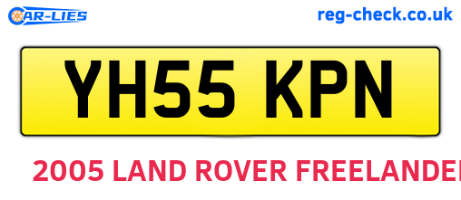 YH55KPN are the vehicle registration plates.