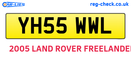 YH55WWL are the vehicle registration plates.