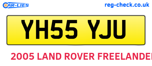 YH55YJU are the vehicle registration plates.