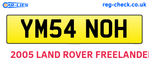 YM54NOH are the vehicle registration plates.