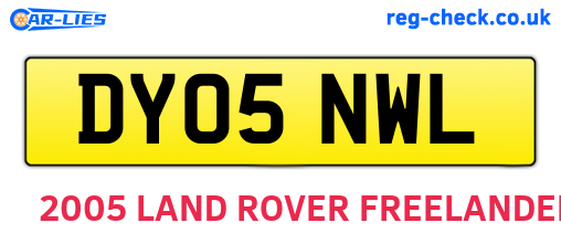 DY05NWL are the vehicle registration plates.