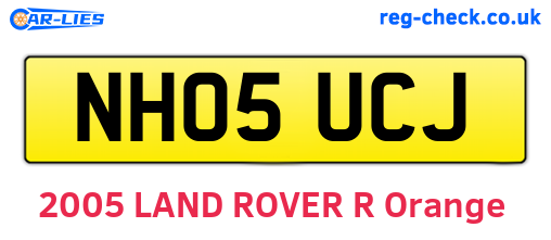 NH05UCJ are the vehicle registration plates.